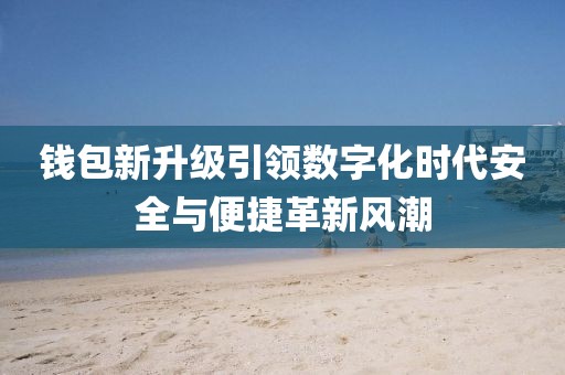 錢包新升級(jí)引領(lǐng)數(shù)字化時(shí)代安全與便捷革新風(fēng)潮