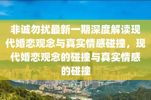 非誠(chéng)勿擾最新一期深度解讀現(xiàn)代婚戀觀念與真實(shí)情感碰撞，現(xiàn)代婚戀觀念的碰撞與真實(shí)情感的碰撞