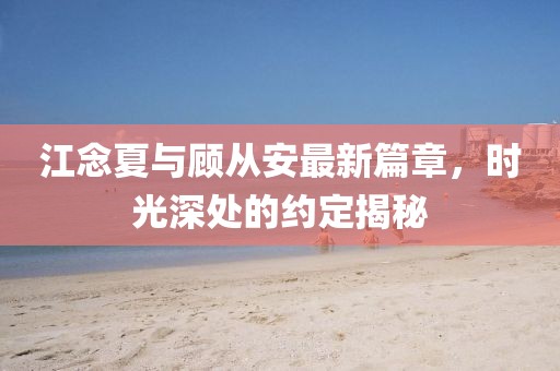 江念夏與顧從安最新篇章，時光深處的約定揭秘