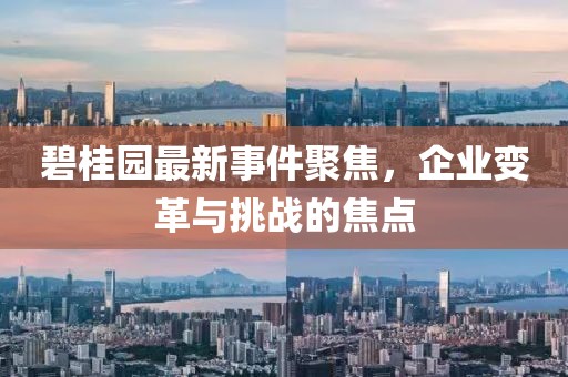 碧桂園最新事件聚焦，企業(yè)變革與挑戰(zhàn)的焦點(diǎn)