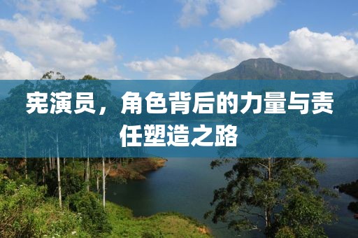 憲演員,角色背后的力量與責(zé)任塑造之路