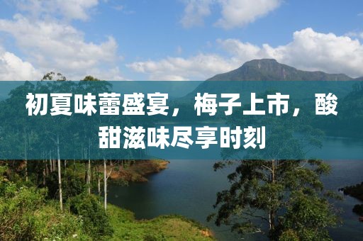 初夏味蕾盛宴,梅子上市,酸甜滋味盡享時刻