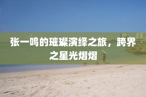 張一鳴的璀璨演繹之旅，跨界之星光熠熠