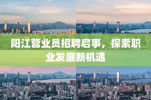 陽江營業(yè)員招聘啟事,探索職業(yè)發(fā)展新機遇