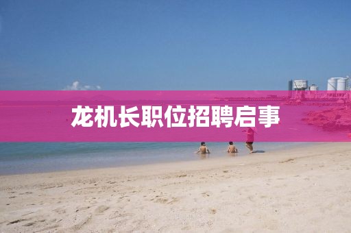 龍機長職位招聘啟事